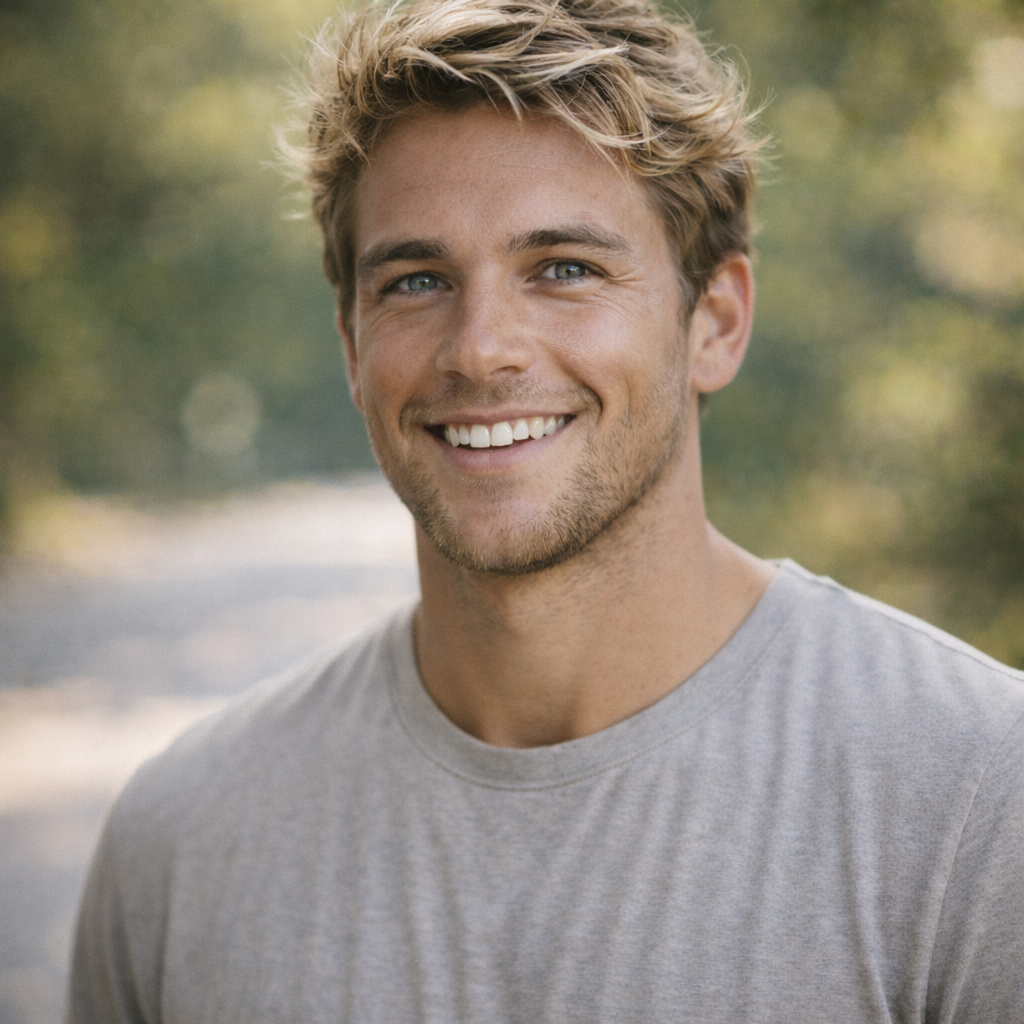 Confident man who completed his restoration journey